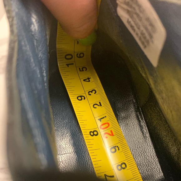 vintage 90s black leather platform slip on shoes - Picture 12 of 12